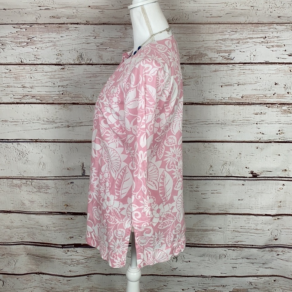 346 brooks brothers Small Pink & Wht Tunic - Picture 3 of 11